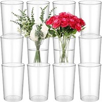 Uiifan 12 Pcs Cylinder Flower Vases Bulk for Weddi