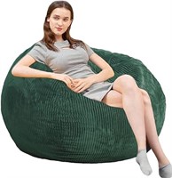 SEALED - Bean Bag Chairs with Faux Rabbit Fur Cove