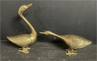Pair of bronze geese. Figures are approx.  8” a