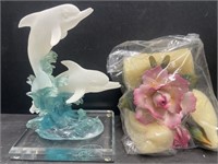 Dolphins at play from the Crystalline Collection,