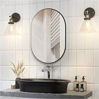 CONGUILIAO Wall Mounted Mirror, 20" x 30" Oval Bat