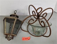 Hanging candle holder and lantern