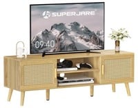 SUPERJARE Boho TV Stand for 55 Inch