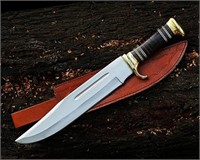 Handmade D2 Bowie Knife, 16.5" Fixed Blade Hunting