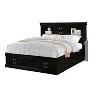 Acme Louis Philippe III Queen Bed in Black