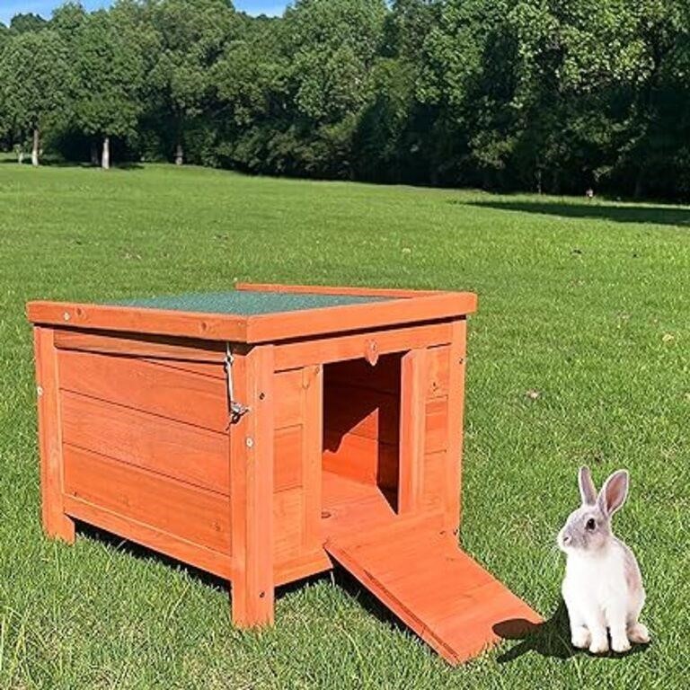 USED - Wooden Rabbit Hutch, Outdoor Bunny Cage wit