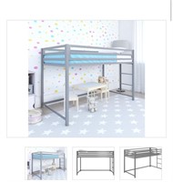 Miles Metal Junior Twin Loft Bed with Integrated