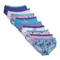 Hanes Girls 9 Pack Tagless Hipster Assorted 6