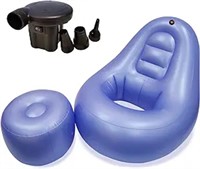 Pearl Blue BBL Inflatable Chair with Air Pump for