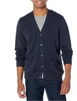 Essentials Men's Cotton Cardigan Sweater, Navy,