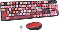 UBOTIE Colorful Computer Wireless Keyboard Mouse C