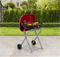 *Portable Charcoal Grill in Red