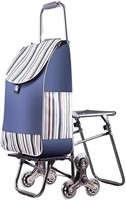 Jessie Folding Rolling Cart with Wheels Shopping C