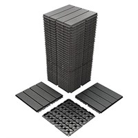 36 sq. ft Plastic Interlocking Deck Tiles, 36 Pack