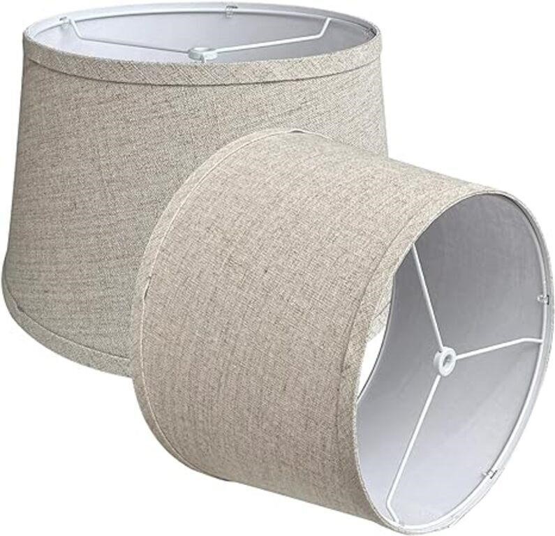 Lampshade set of 2 Tootoo Star drum fabric shades