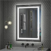 20x28 LED Bathroom Mirror, Front and Backlit Mirro