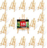 SEALED - 16 Pack 11.8" Wooden Easel, Easel Stand f