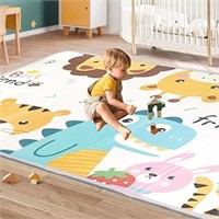 Baby Play Mats for Floor, 79" x 71" x 0.6" Foam Fo