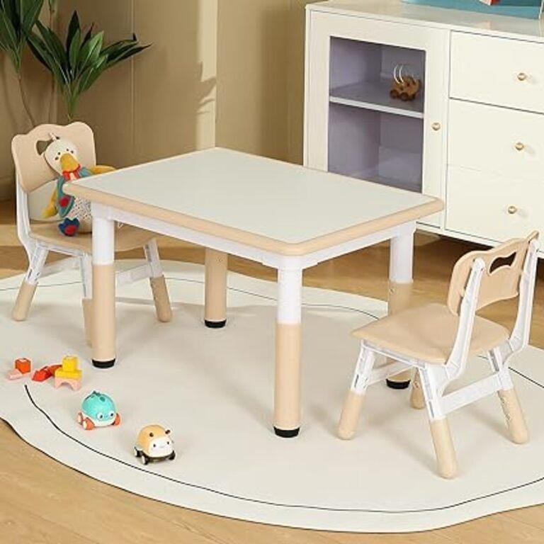 Kids Table and 2 Chair Set, Toddler Table and Chai