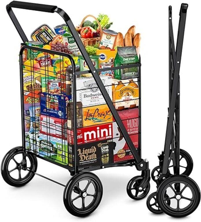 winkeep Shopping Cart, Upgrade Dense Grid Bottom F