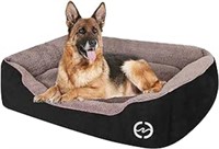 ULN -PUPPBUDD Dog Beds for Large Dogs, Rectangle W