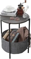 Tray Metal End Table Side Table Round Tray Removab