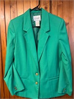 Vintage Cindy Wright Green Blazer size 10