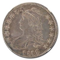 1818 Capped Bust Half Dollar AU-55 NGC (O-112)