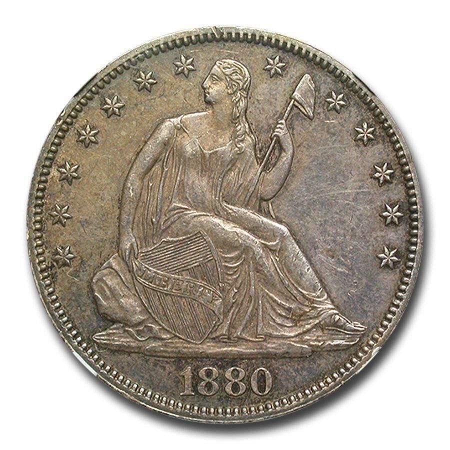 1880 Liberty Seated Half Dollar AU-58 NGC