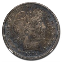 1892-O Barber Half Dollar MS-61 NGC