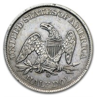 1861-O Liberty Seated Half Dollar AU