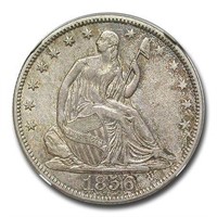 1856-O Liberty Seated Half Dollar AU-55 NGC