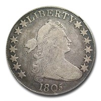 1805 Draped Bust Half Dollar VG-8 NGC