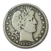 1915 Barber Half Dollar Fine-12 NGC
