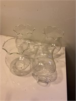 4 glass lampshades
