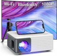 Projector with WiFi Bluetooth W/Tripod