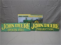 2 Vintage Wooden John Deere Wall Signs & 2001