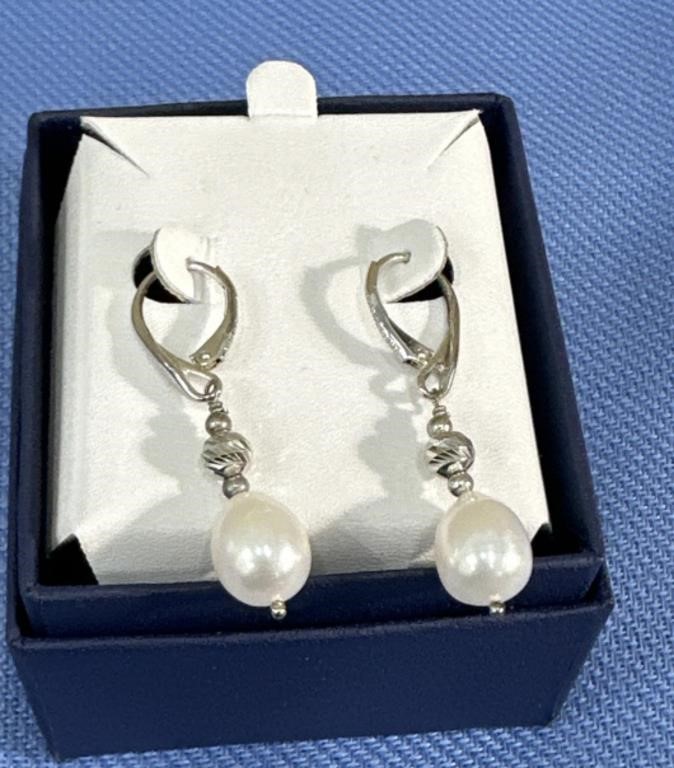 Sterling earrings w/ pearls