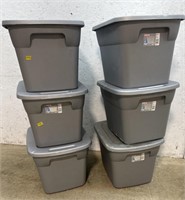 6 tubs with lids