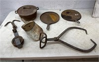 Cast iron cookware , ice hooks,pulley