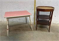 Child’s table and end table