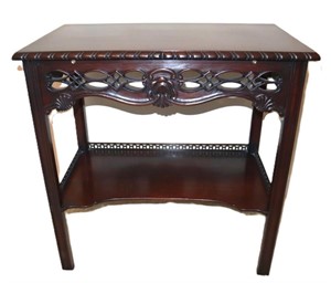 Wellington Hall carved mahogany serving table