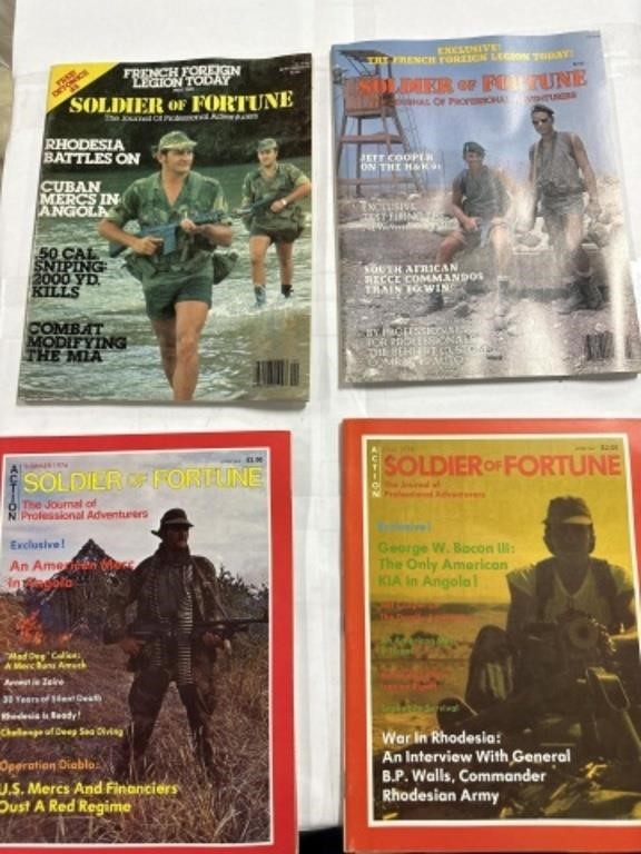 BOX LOT OF SOLDIER OF FORTUNE MAGAZINES 1976 +