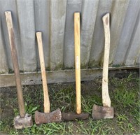 Yard tools  axes,sledge