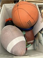 ASSORTMENT OF BALLS AND TOYS