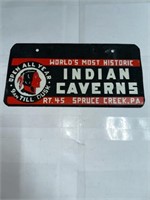 INDIAN CAVERNS LICENSE PLATE