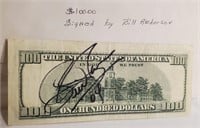 1996 $100 Bill, Signed By Bill Anderson