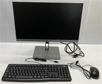 HP 22" LCD Monitor w/Keyboard&Mouse - CRACKED SCRN
