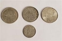Canadian 1963, 1964, 1966, Quarters 1965 Dime