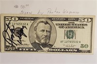 1996 $50 Bill Signed By Porter Wagoner